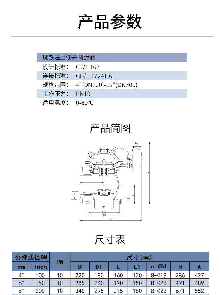 法蘭快開排泥閥 法蘭快開排泥閥